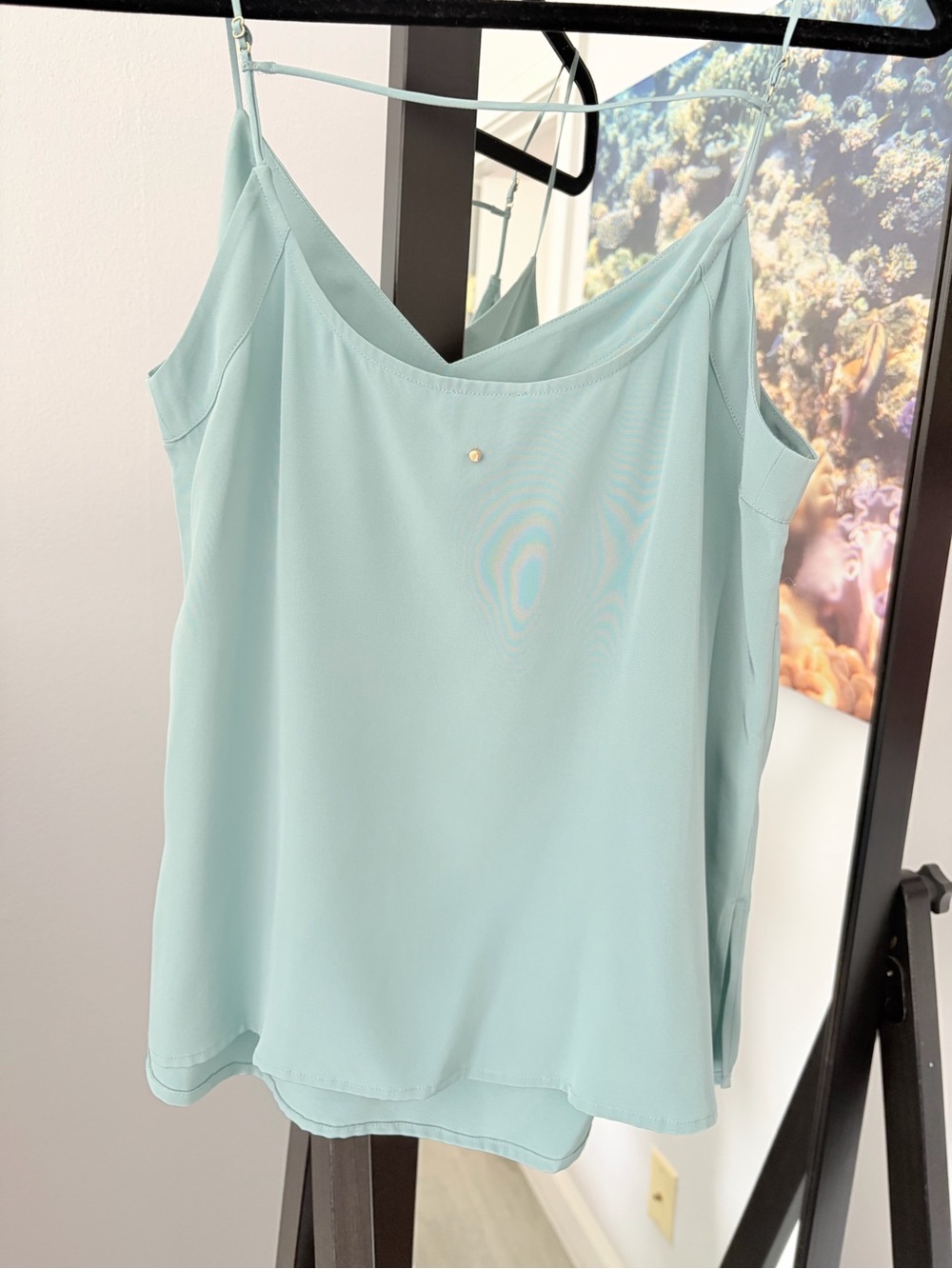 Cuyana Pale Blue V-Neck Silk Camisole - Picture 2 of 3